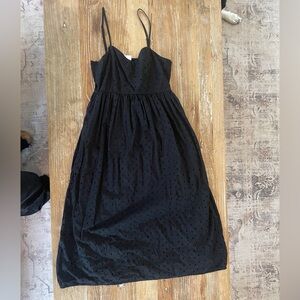 A New Day Black Midi Dress with Spaghetti Straps
